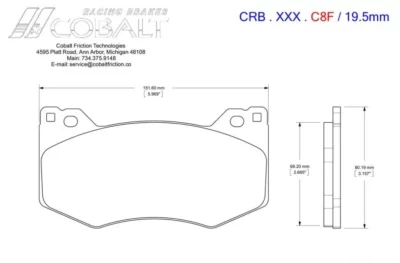 Corvette C8 Z51 - Cobalt Friction (Front)
