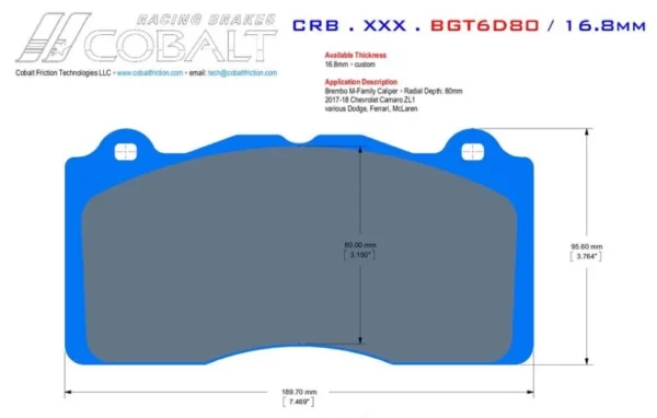 Camaro 6th Gen ZL1 - Cobalt Friction (front)