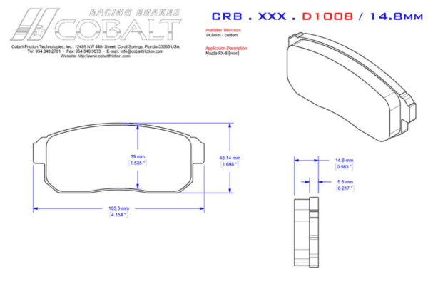 RX8 Rear CRB.XRx.D1008 RX8 Rear CRB.XRx.D1008