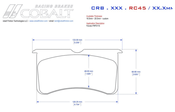 Cobalt Friction CRB.XRx.RC45