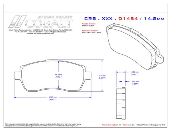 Ford Fiesta / Mazda 2 CRB.XRx.D1454 (Front)