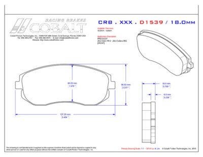 Subaru BRZ & Toyota 86 CRB.XRx.D1539 (Front)