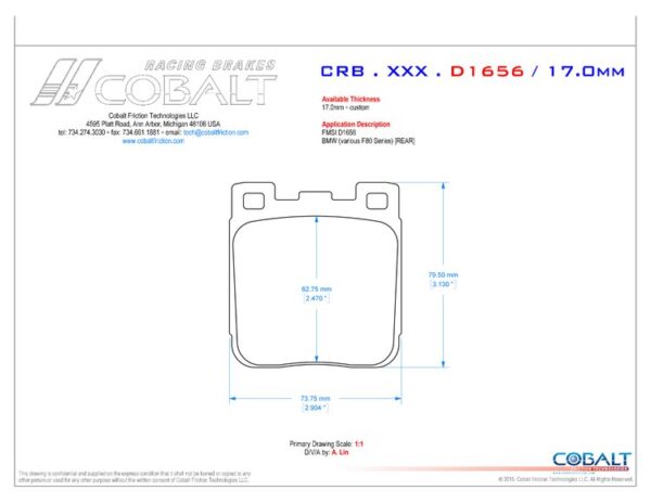 BMW F22 / F30 / F82 / F83 CRB.XRx.D1656 (Rear)